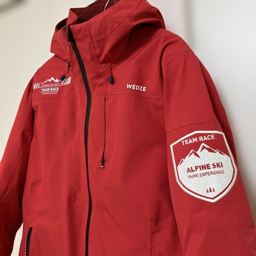 デカトロン　WEDZE 赤 スキーウェア フード付き　サイズS