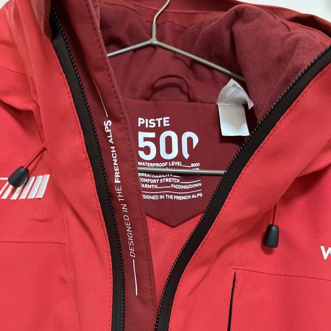 デカトロン　WEDZE 赤 スキーウェア フード付き　サイズS