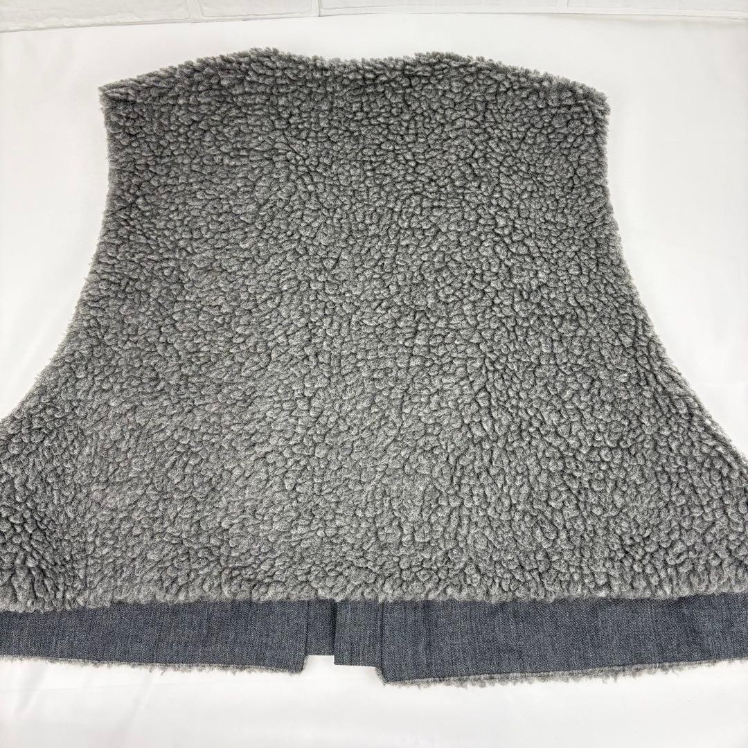 SACRA サクラ プードルファー ショートジレ ベスト ボアベスト グレー