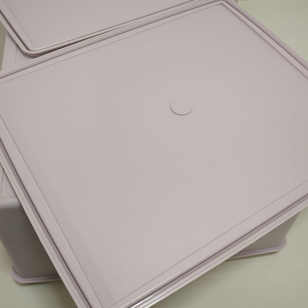 【2個セット】タッパーウェア　ディープスーパーケース　収納ケース　ピンク