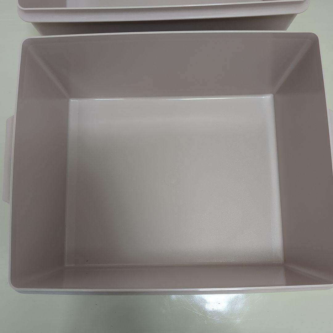 【2個セット】タッパーウェア　ディープスーパーケース　収納ケース　ピンク