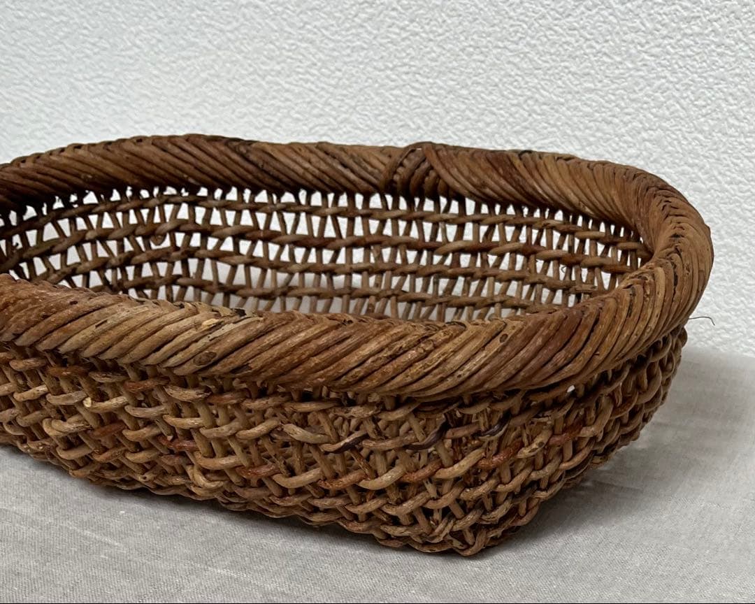 あけび かご　楕円　黄色い鳥器店