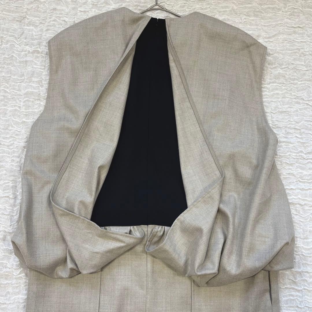 【ADORE】アドーア ハイカウントフラノワンピース ベージュ M