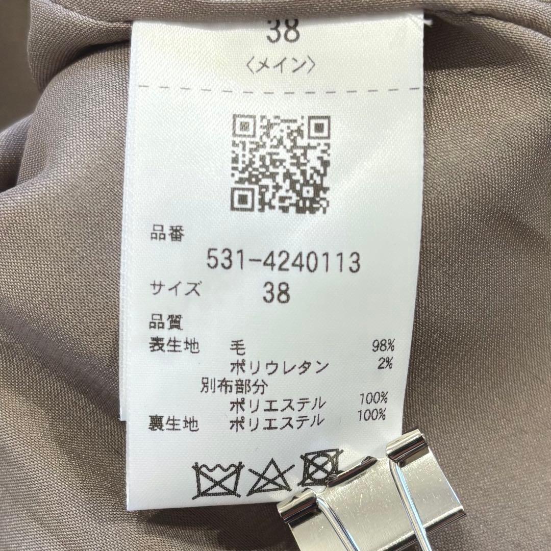 【ADORE】アドーア ハイカウントフラノワンピース ベージュ M