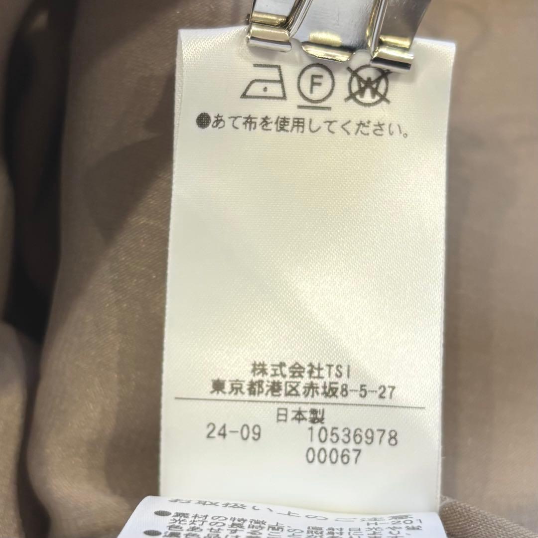 【ADORE】アドーア ハイカウントフラノワンピース ベージュ M