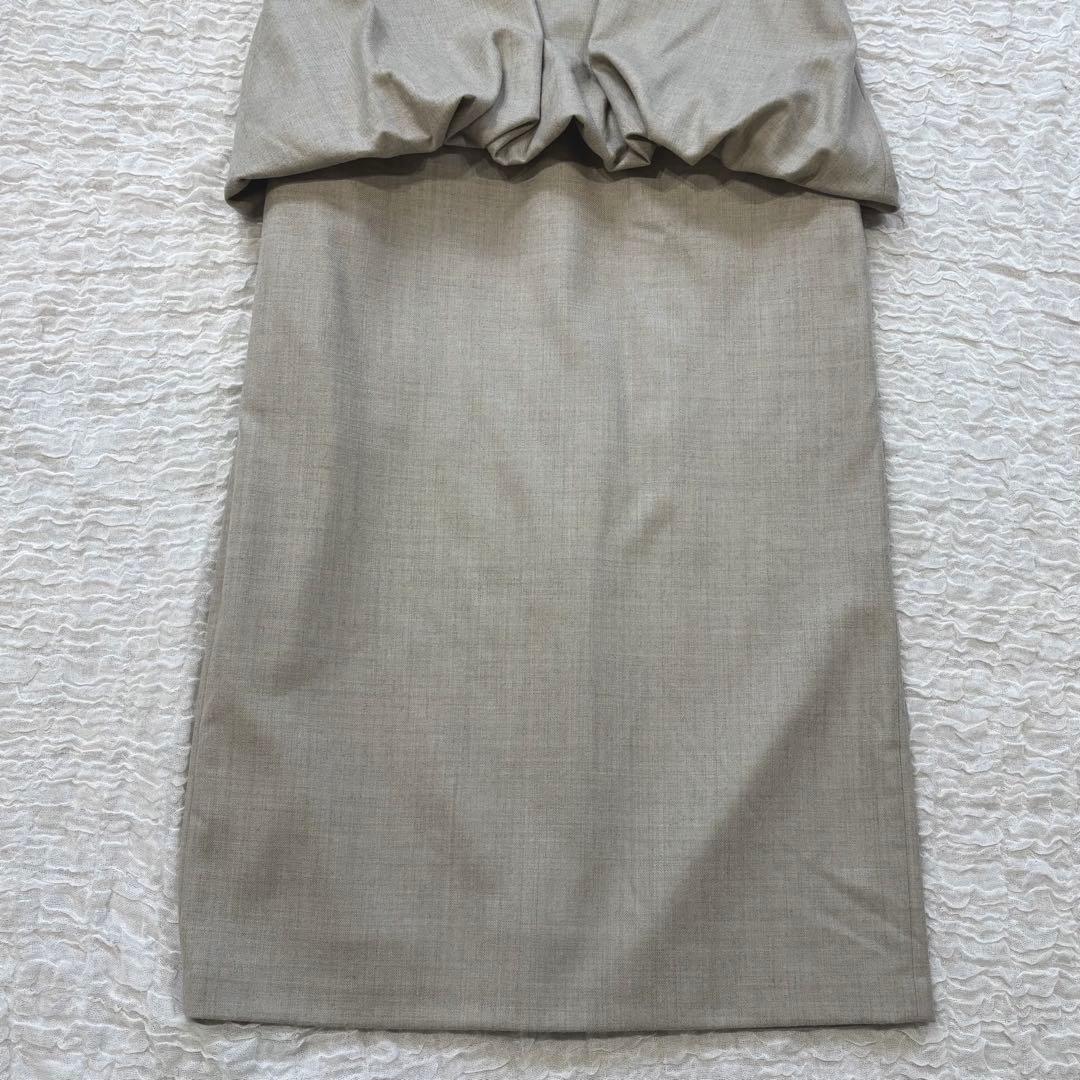 【ADORE】アドーア ハイカウントフラノワンピース ベージュ M