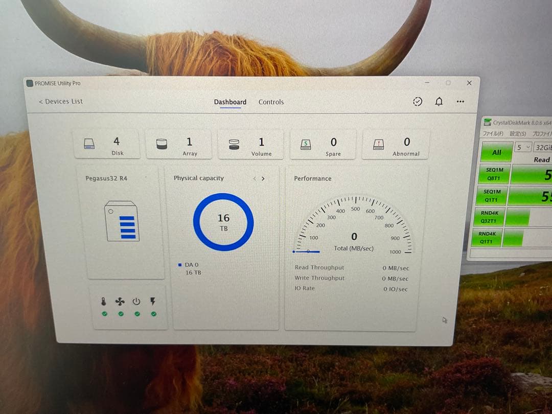 外付けハードディスク・ドライブ PROMISE Pegasus32 R4 16TB HDD 40Gbps TB3