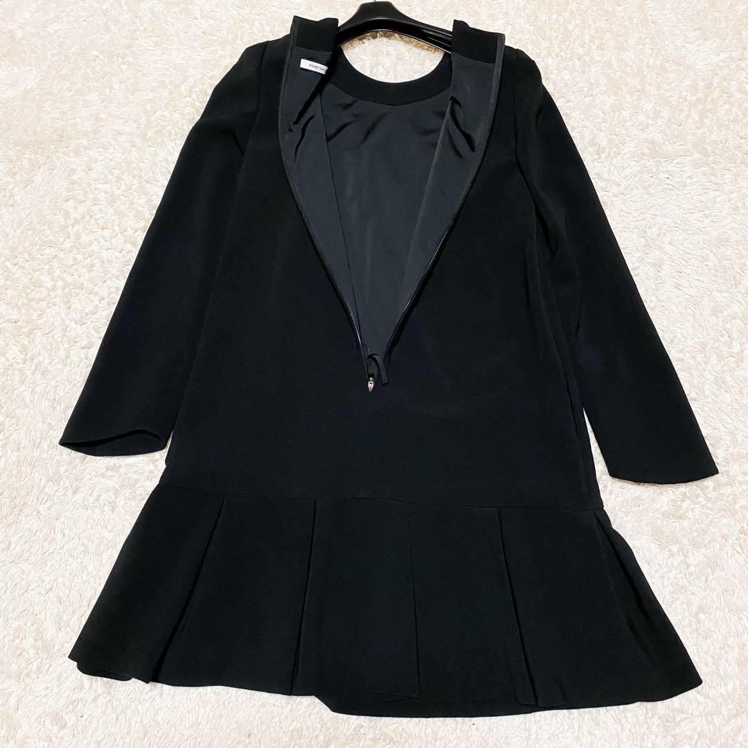 美品✨フォクシーニューヨーク　プライベートノアール　ワンピース　長袖　ティアード