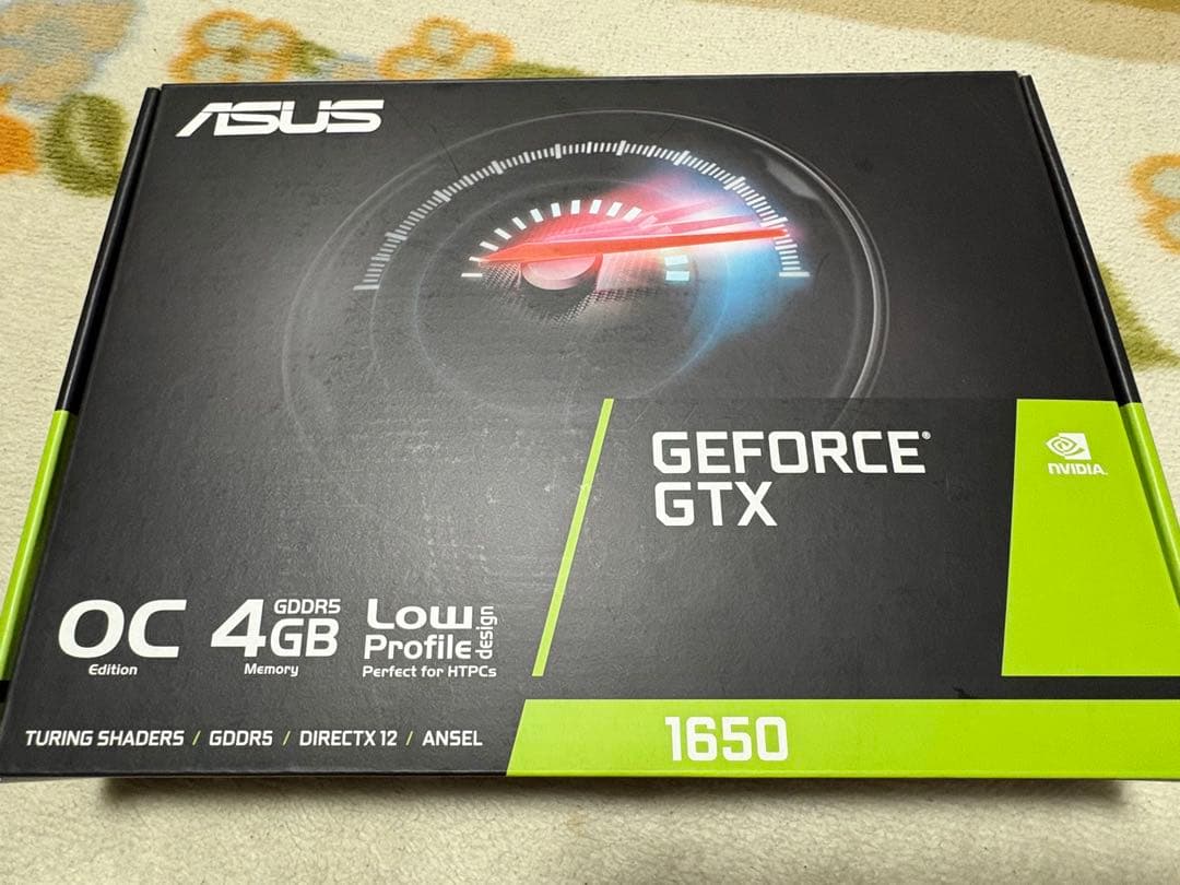 ASUS製 GeForce GTX1650 LP 4GB ロープロファイル対応