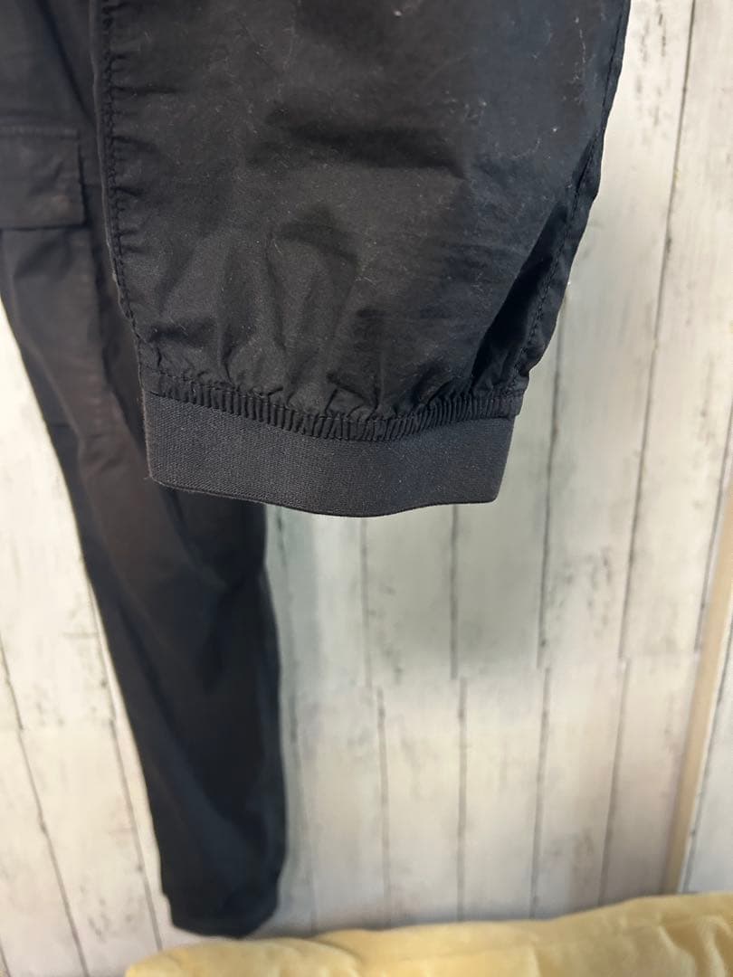 ストーンアイランド　stone  カーゴパンツ　ブラック　リブ付き