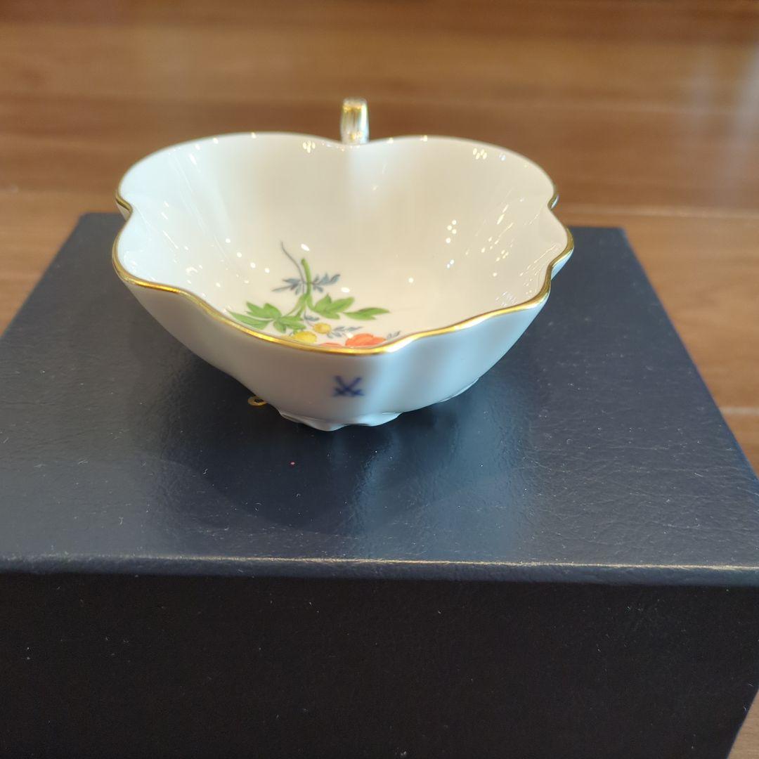 Meissen ハート型花柄磁器皿