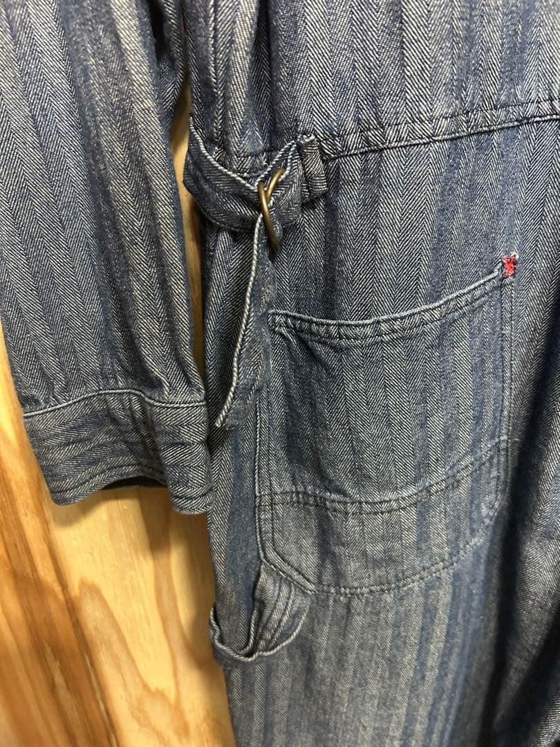 MAC TOOLS ストライプデニムオーバーオール イーブンリバー