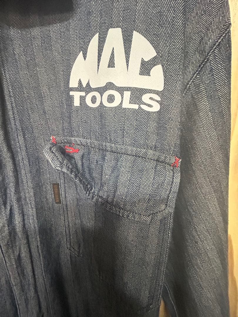 MAC TOOLS ストライプデニムオーバーオール イーブンリバー