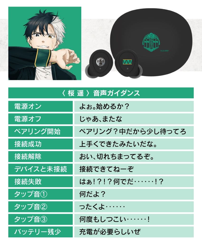 Onkyo　WIND BREAKER　桜遥　コラボイヤホン　ウィンブレ