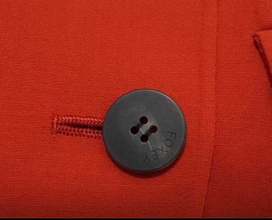 FOXEY フォクシー ダブルブレストジャケット 赤 38 Mレッド レディース