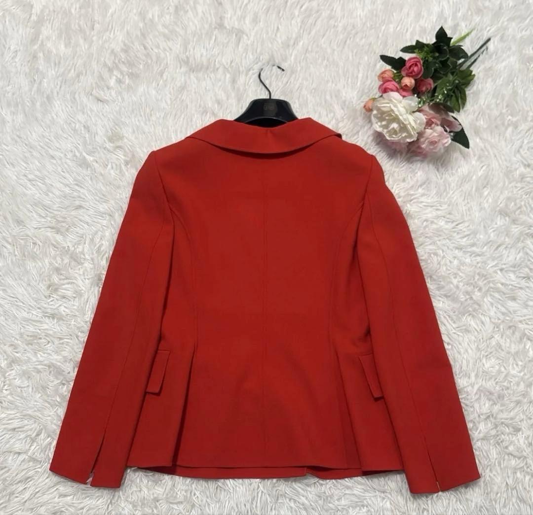 FOXEY フォクシー ダブルブレストジャケット 赤 38 Mレッド レディース