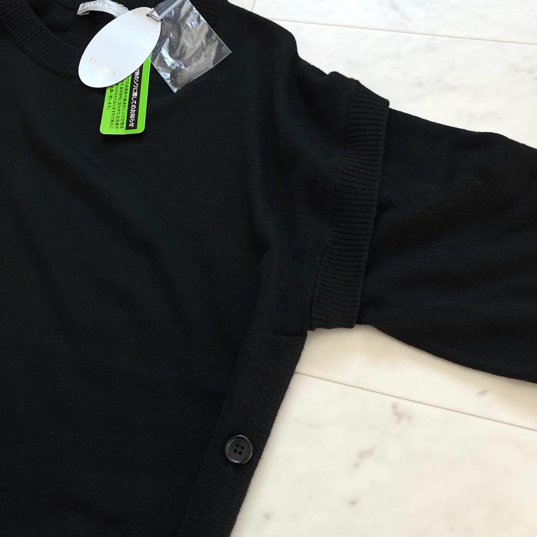 タグ付き ダーマコレクション ニットワンピース 2way ウール100% LL黒