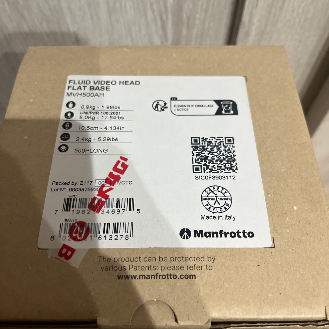 《ほぼ未使用》マンフロット Manfrotto MVH500AH ビデオ雲台