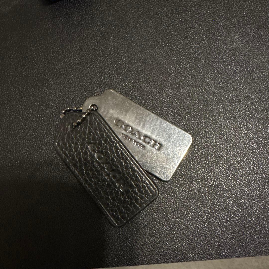 Coach ブラック レザー ショルダーバッグ