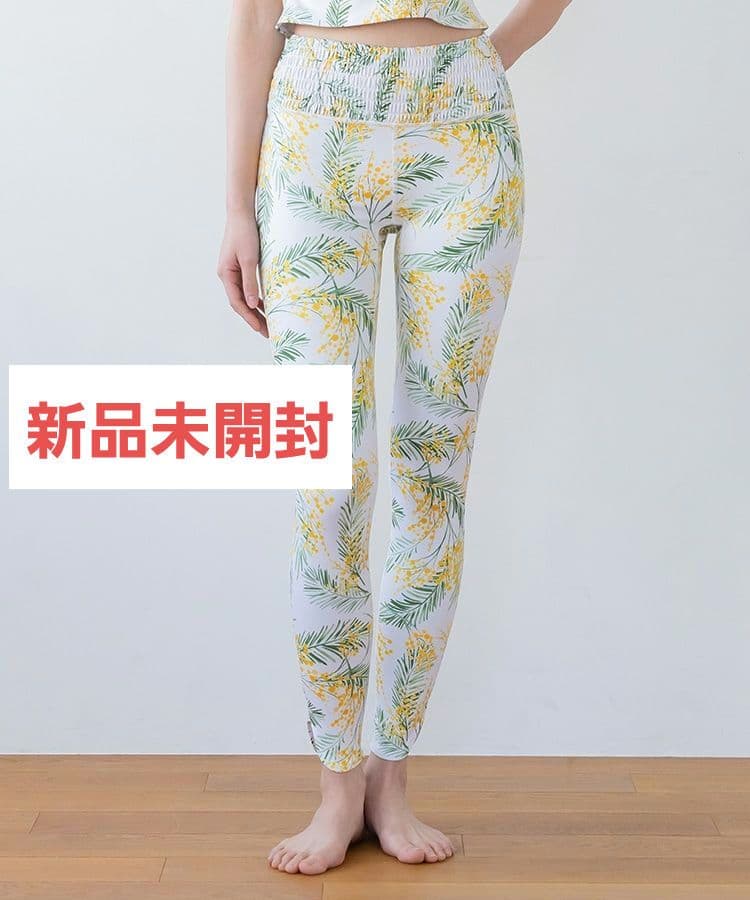 【SUKALA】スプリングフラワーシャーリングレギンス　ミモザ　新品未開封　L