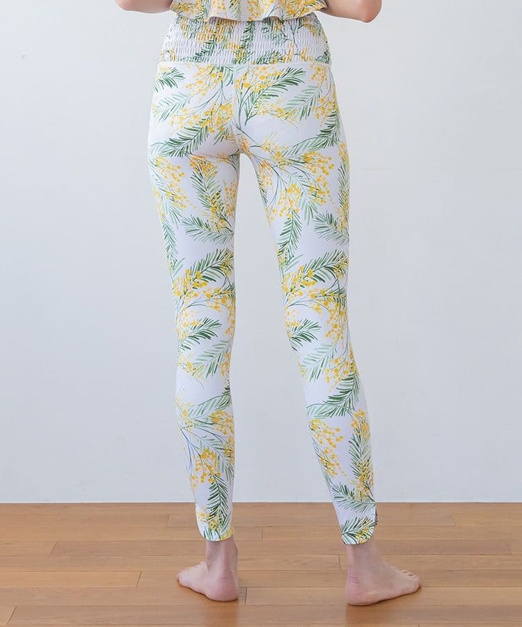 【SUKALA】スプリングフラワーシャーリングレギンス　ミモザ　新品未開封　L