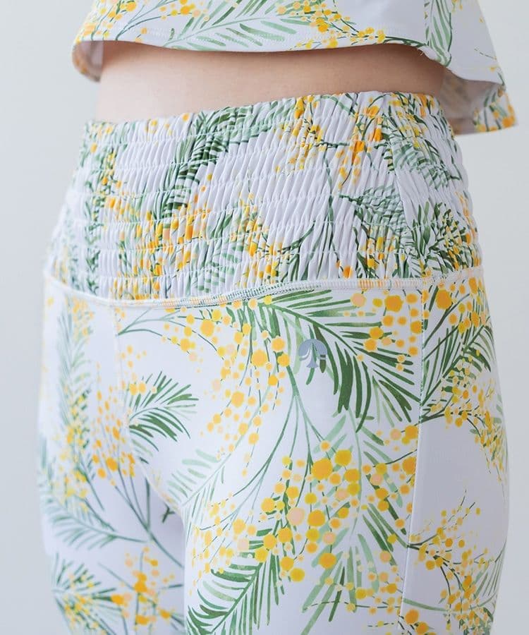 【SUKALA】スプリングフラワーシャーリングレギンス　ミモザ　新品未開封　L