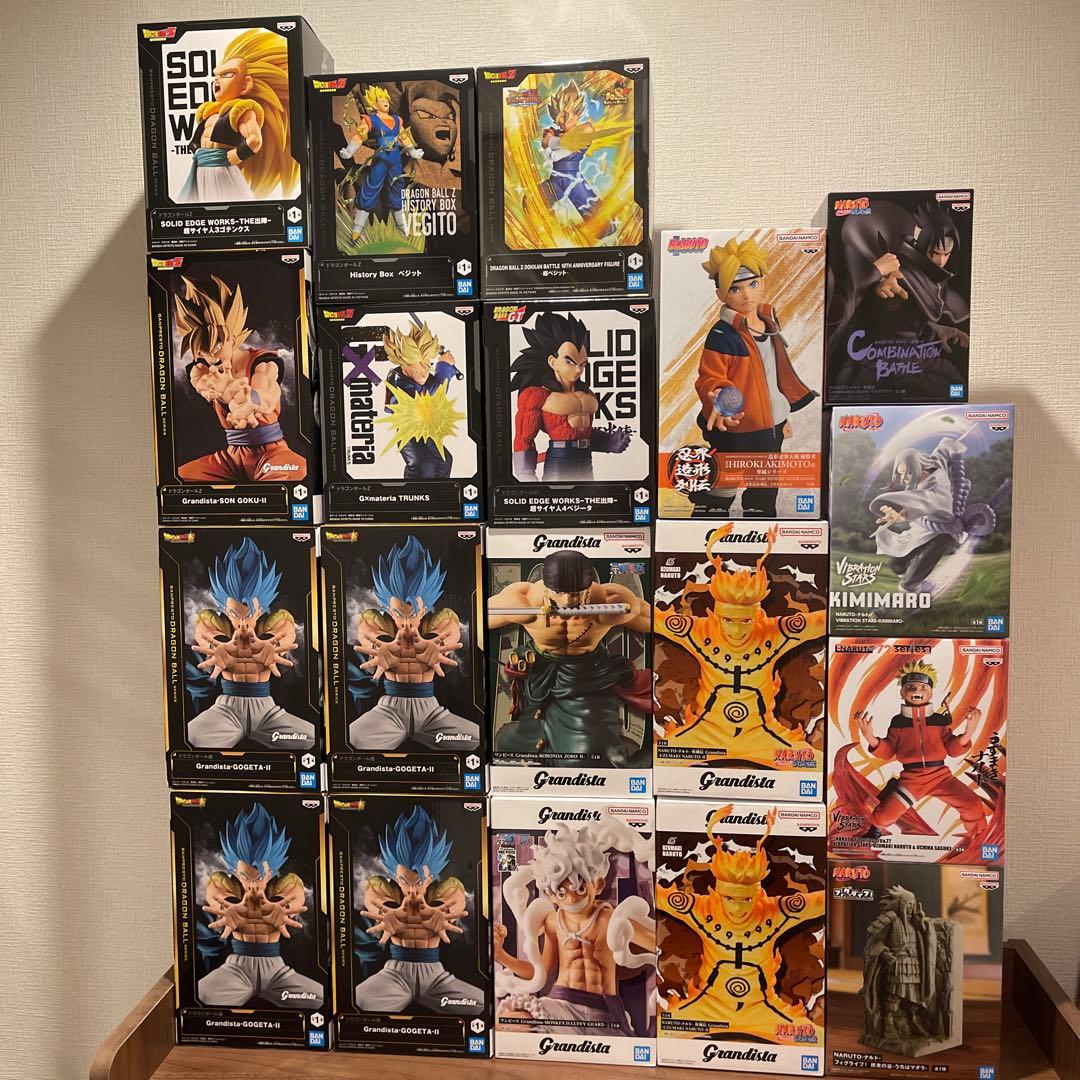【19体フィギュアまとめ売り】ドラゴンボール／ナルト／ワンピース