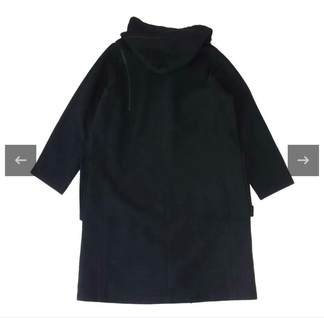 B Yohji Yamamoto ダブルファスナー メルトン フーデッド コート