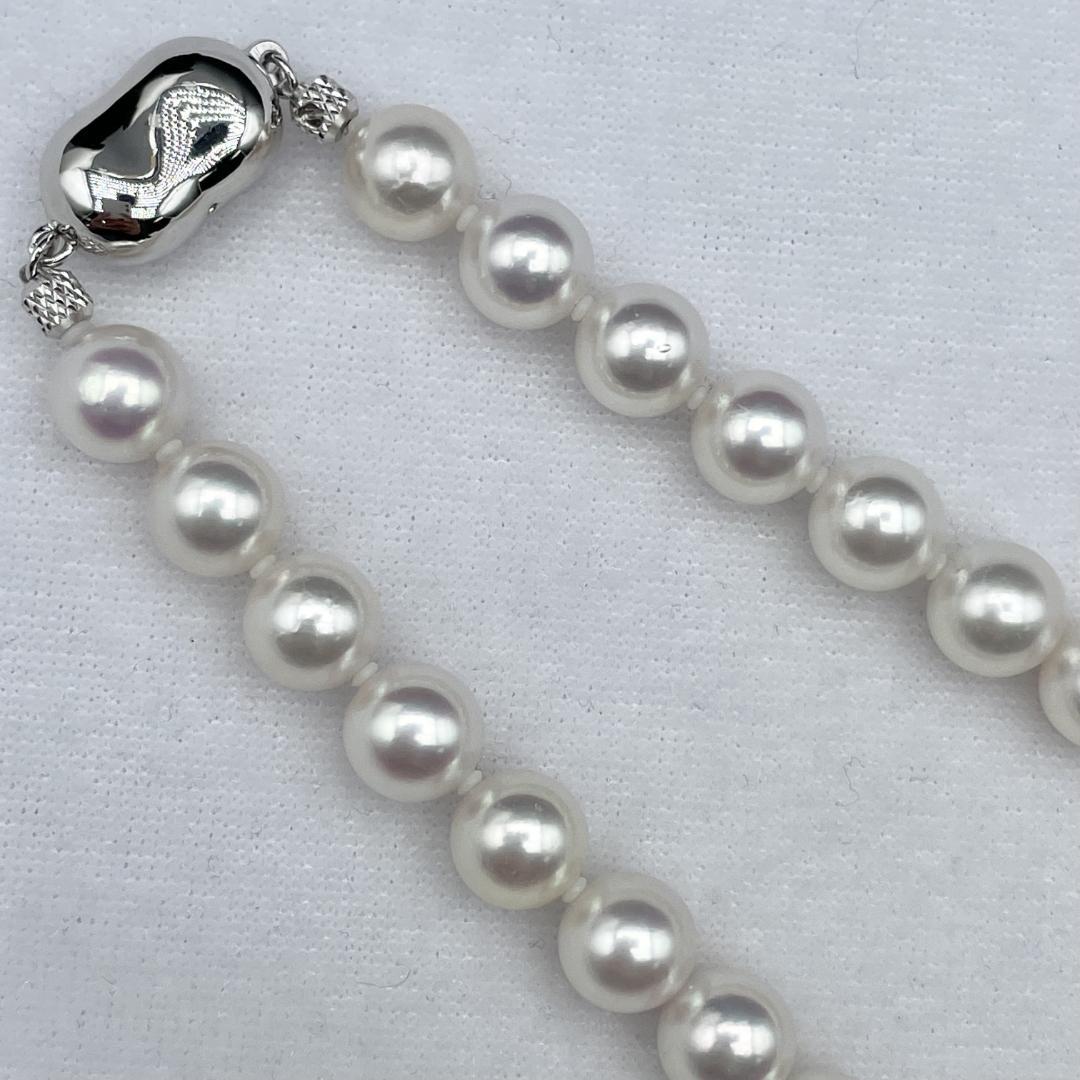 アコヤ真珠 花珠 真珠総合研究所鑑別書 約8-8.5 ネックレス Silver