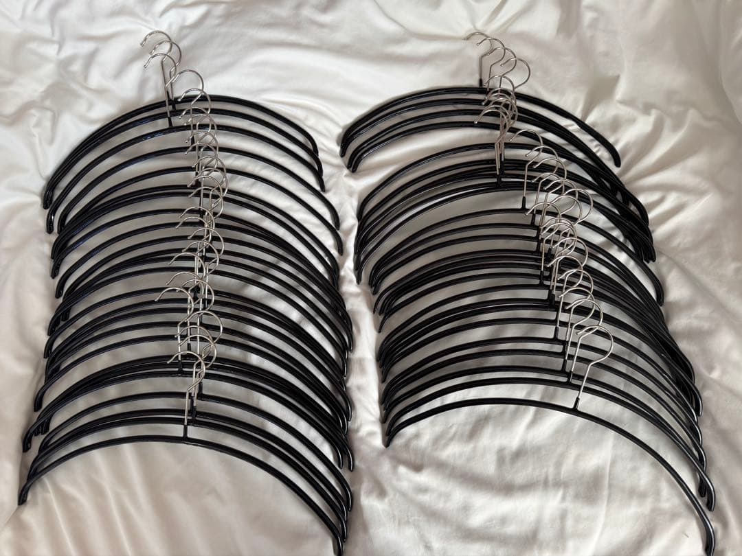 mawaハンガー 51本セット まとめ売り 黒 ハンガー