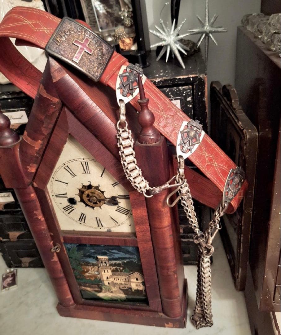 【フルセット】1880-1920s フリーメイソン ソードチェーン 当時物