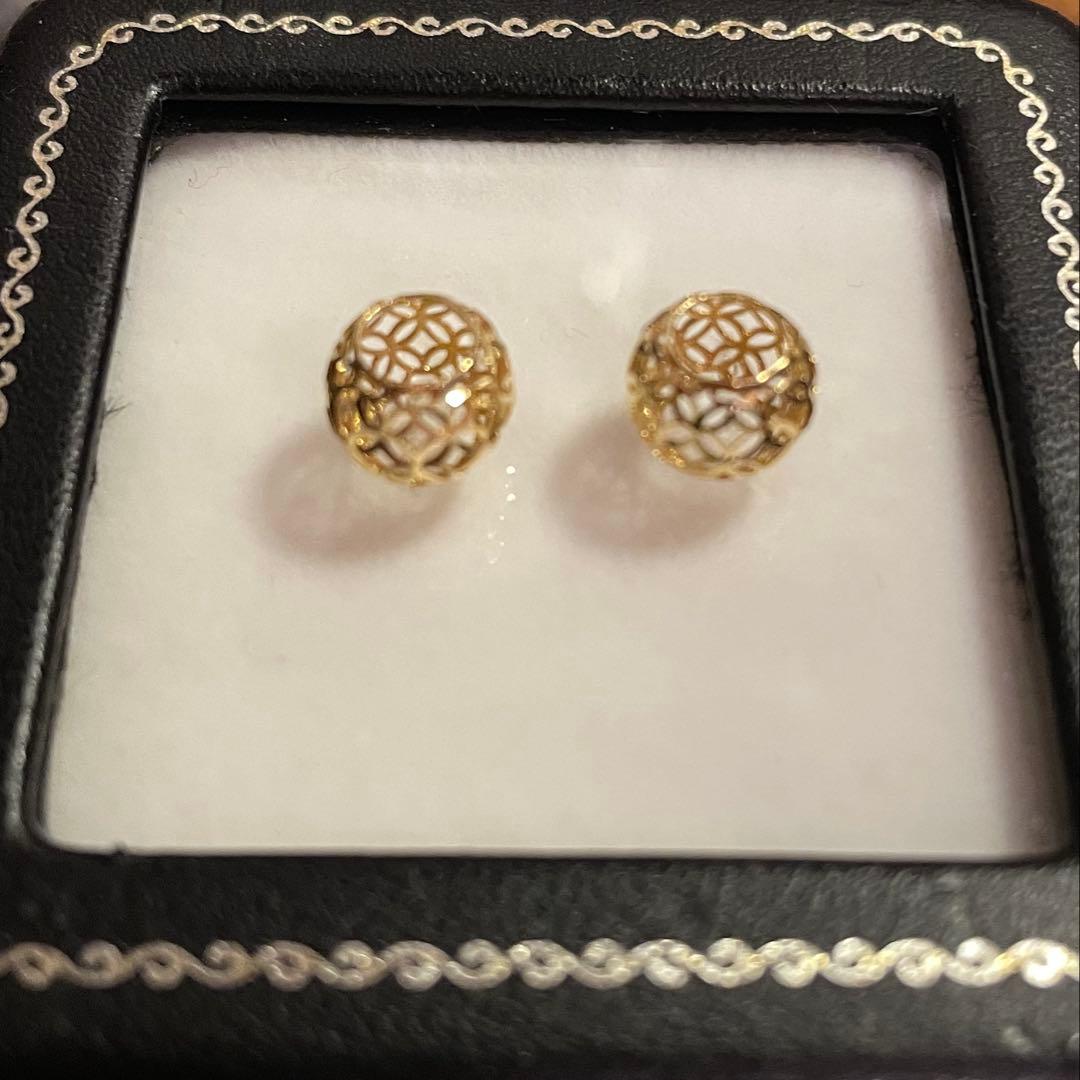 GSTV K18YG フィリグラーナ　ピアスチャーム　ペンダントトップ