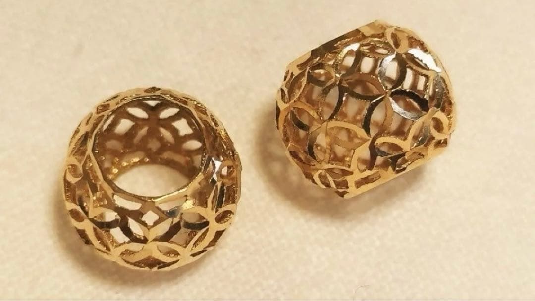 GSTV K18YG フィリグラーナ　ピアスチャーム　ペンダントトップ