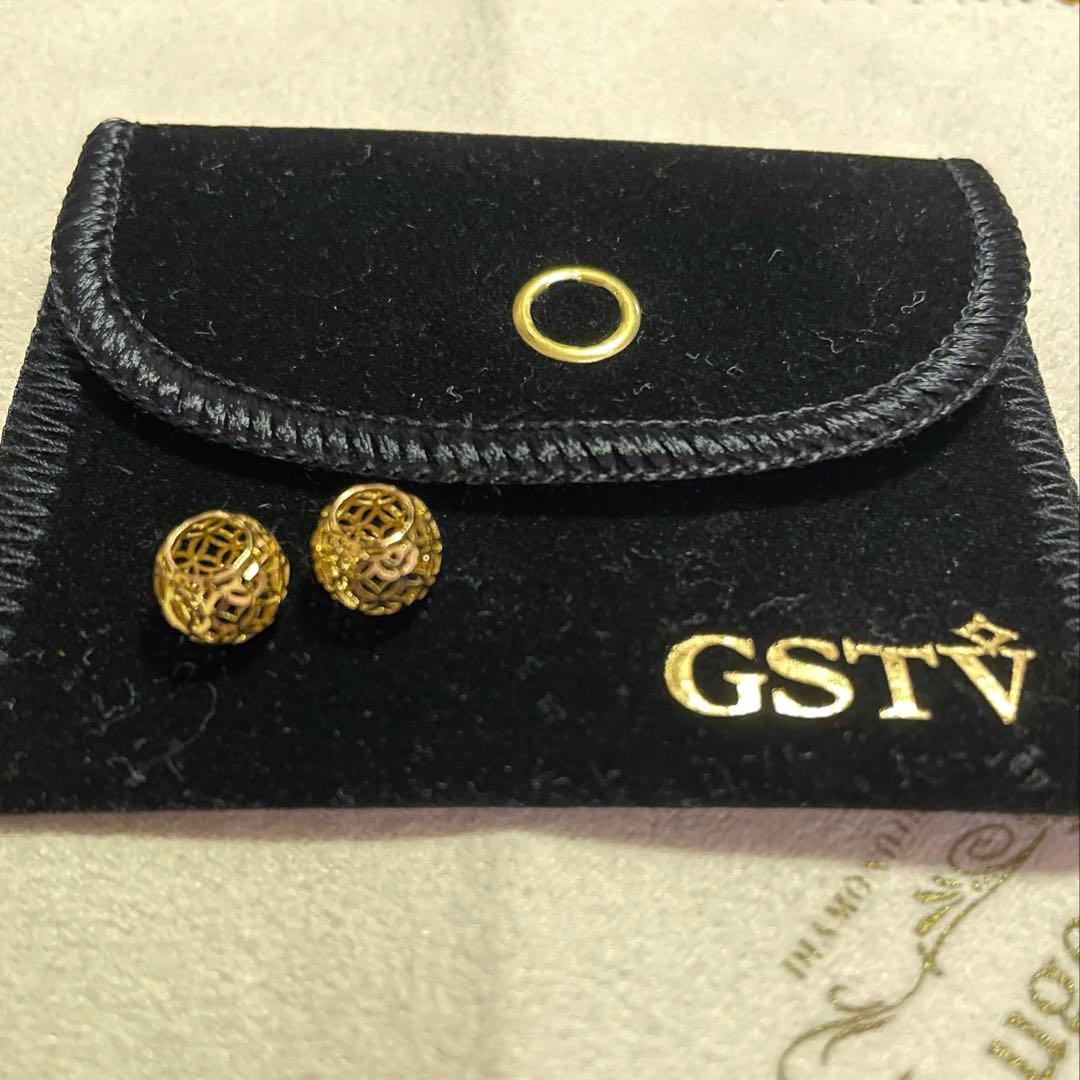 GSTV K18YG フィリグラーナ　ピアスチャーム　ペンダントトップ