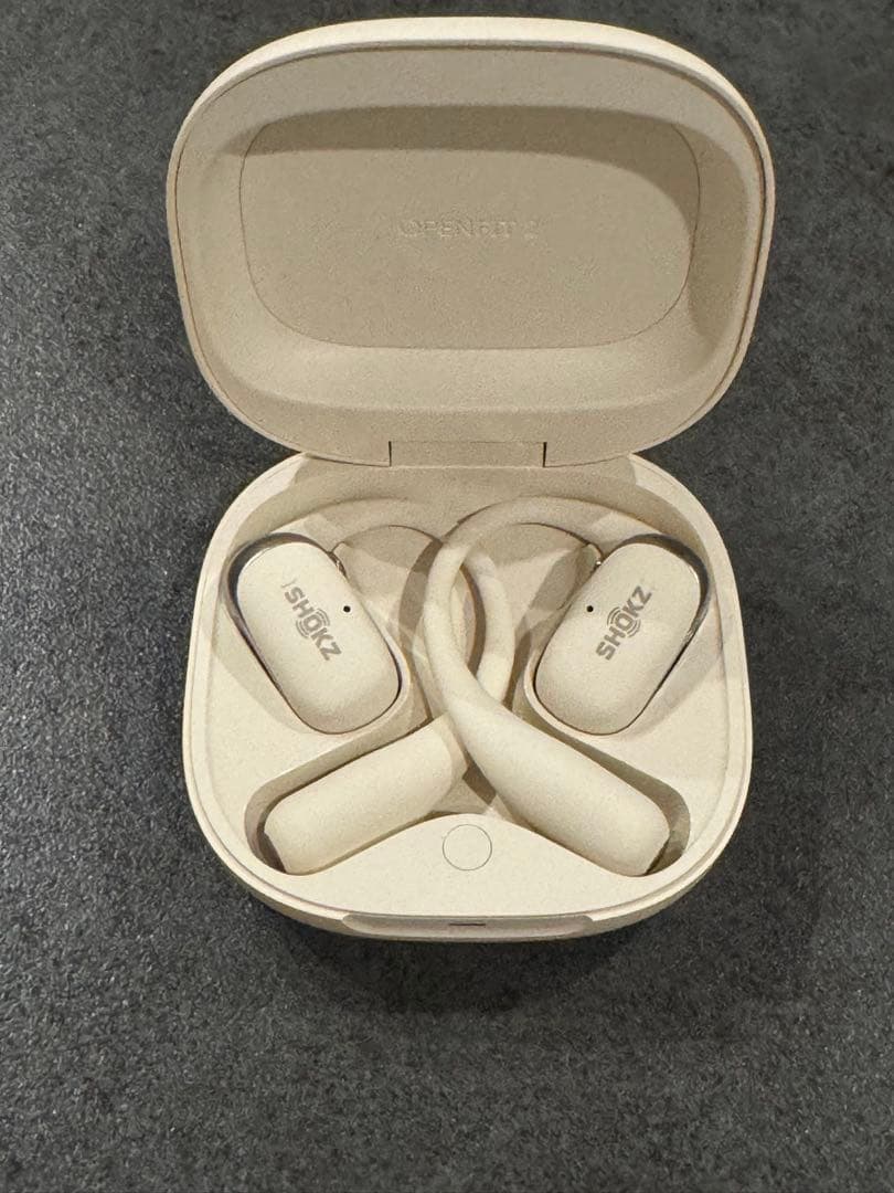 SHOKZ OPEN FIT2ワイヤレスイヤホン ベージュ 保証書