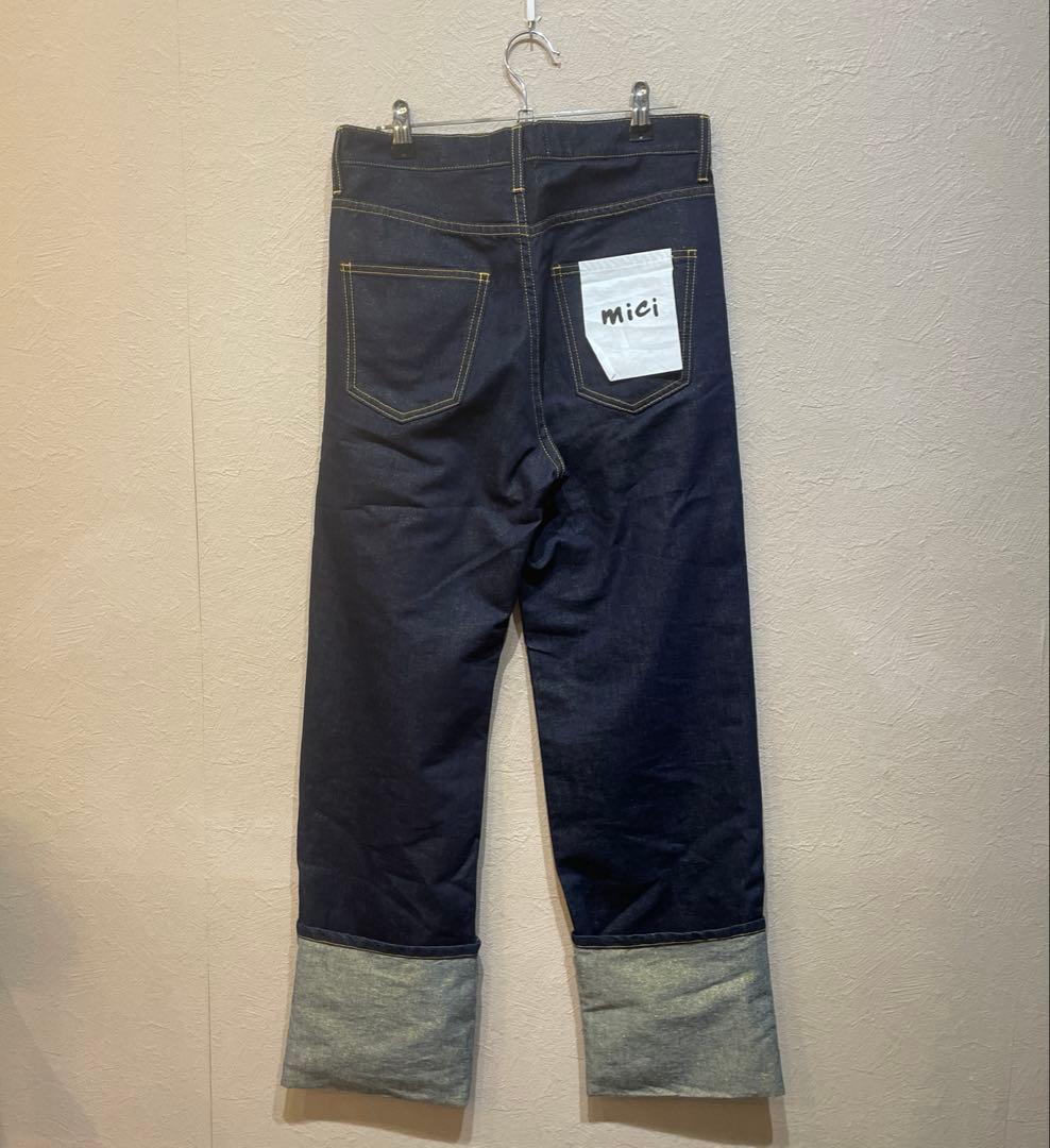 mici ラメデニムペプラムジャケット　ロールアップラメデニムパンツ