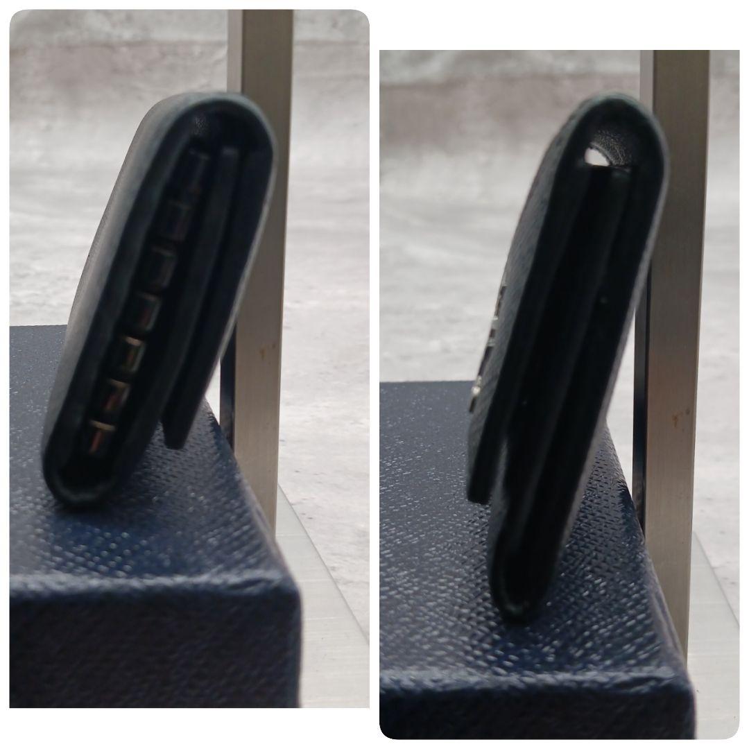 極美品✨ プラダ サフィアーノ レザー キーケース 6連 ダブルホック ブラック