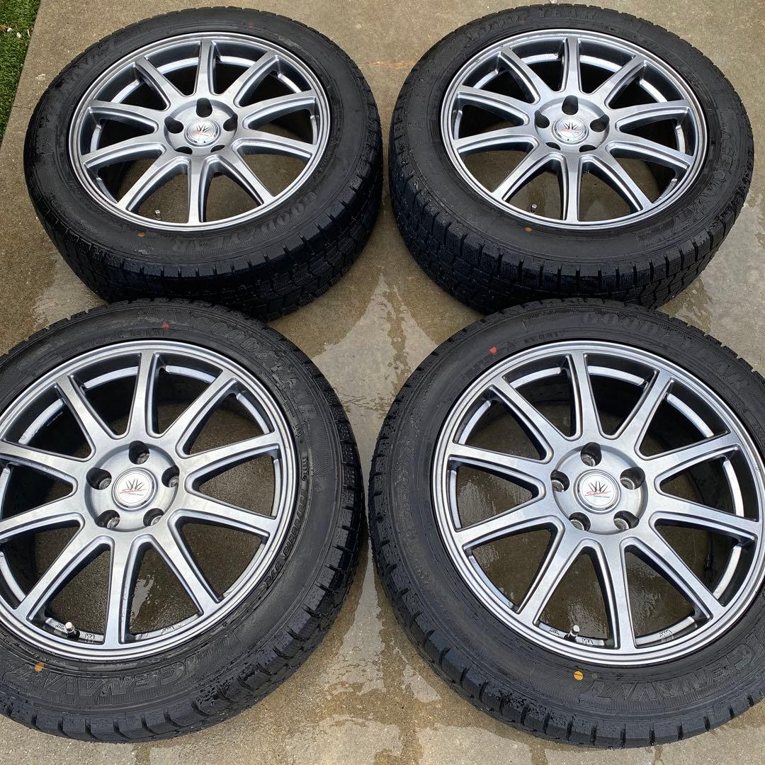 【送料込み】18インチアルミスタッドレス4本セット アルファードなどに