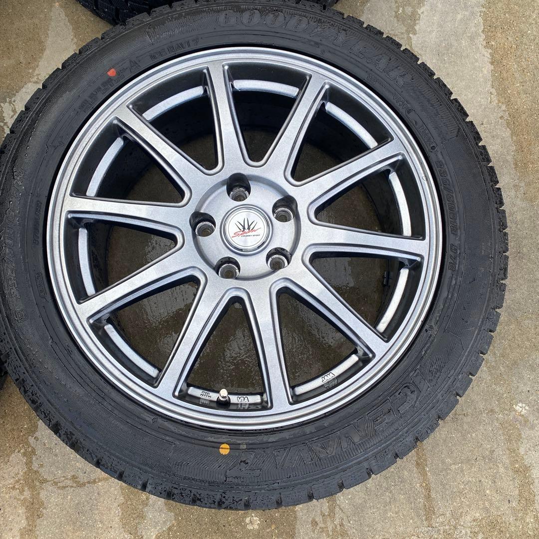 【送料込み】18インチアルミスタッドレス4本セット アルファードなどに