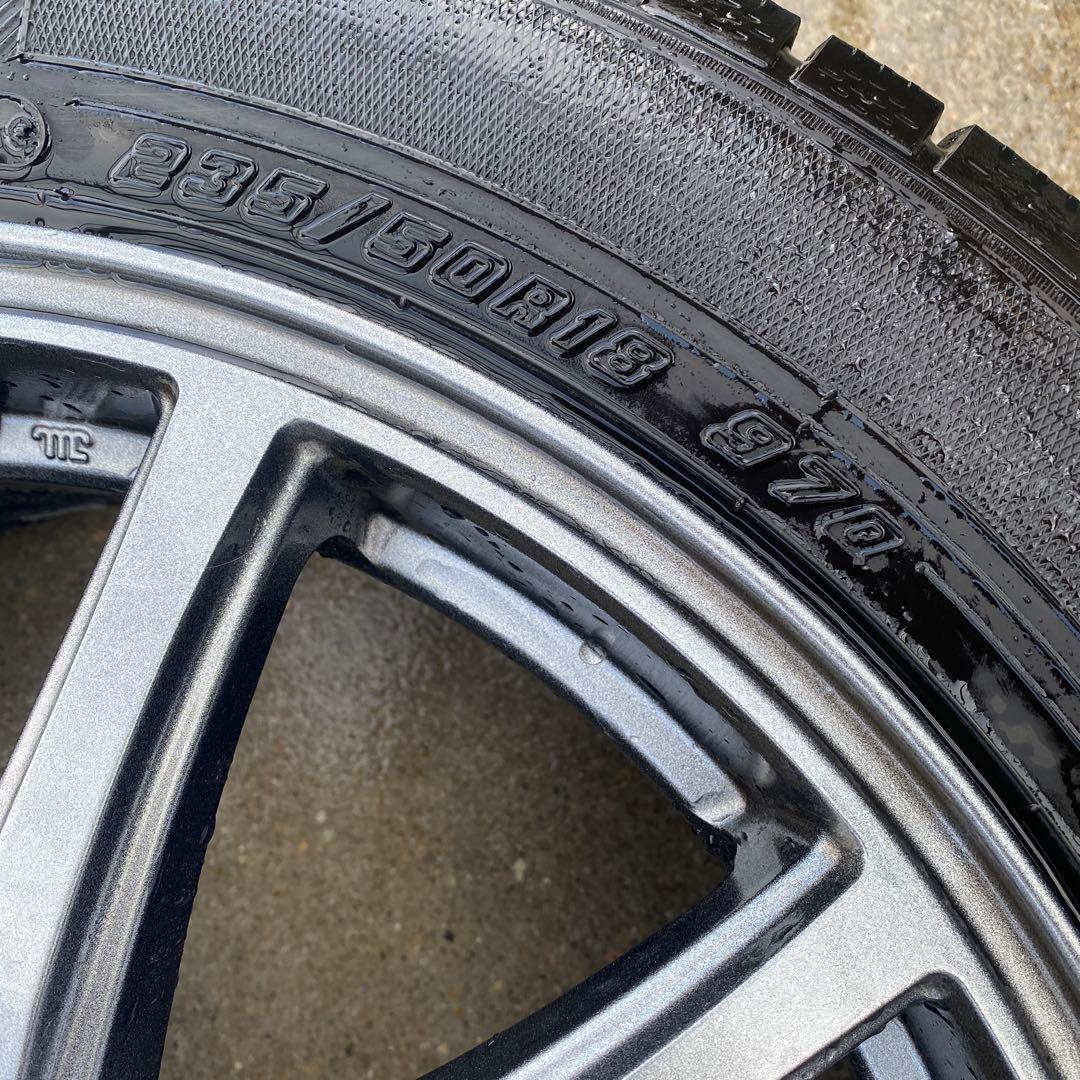 【送料込み】18インチアルミスタッドレス4本セット アルファードなどに