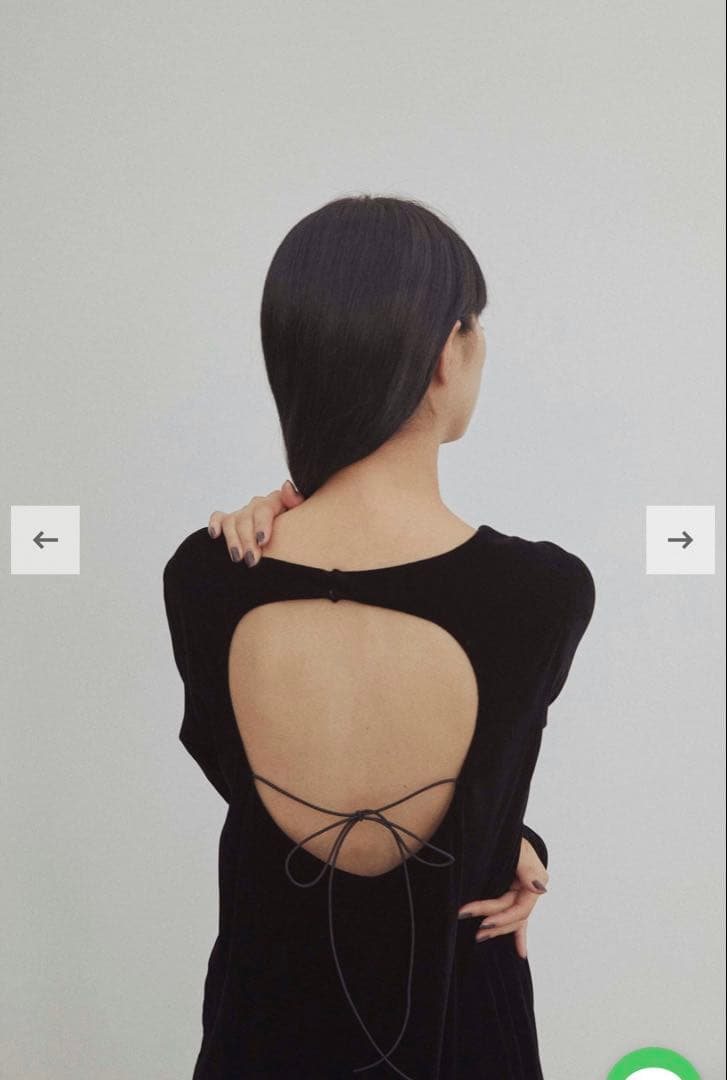 完売商品dium.Velours Back Open One Piece