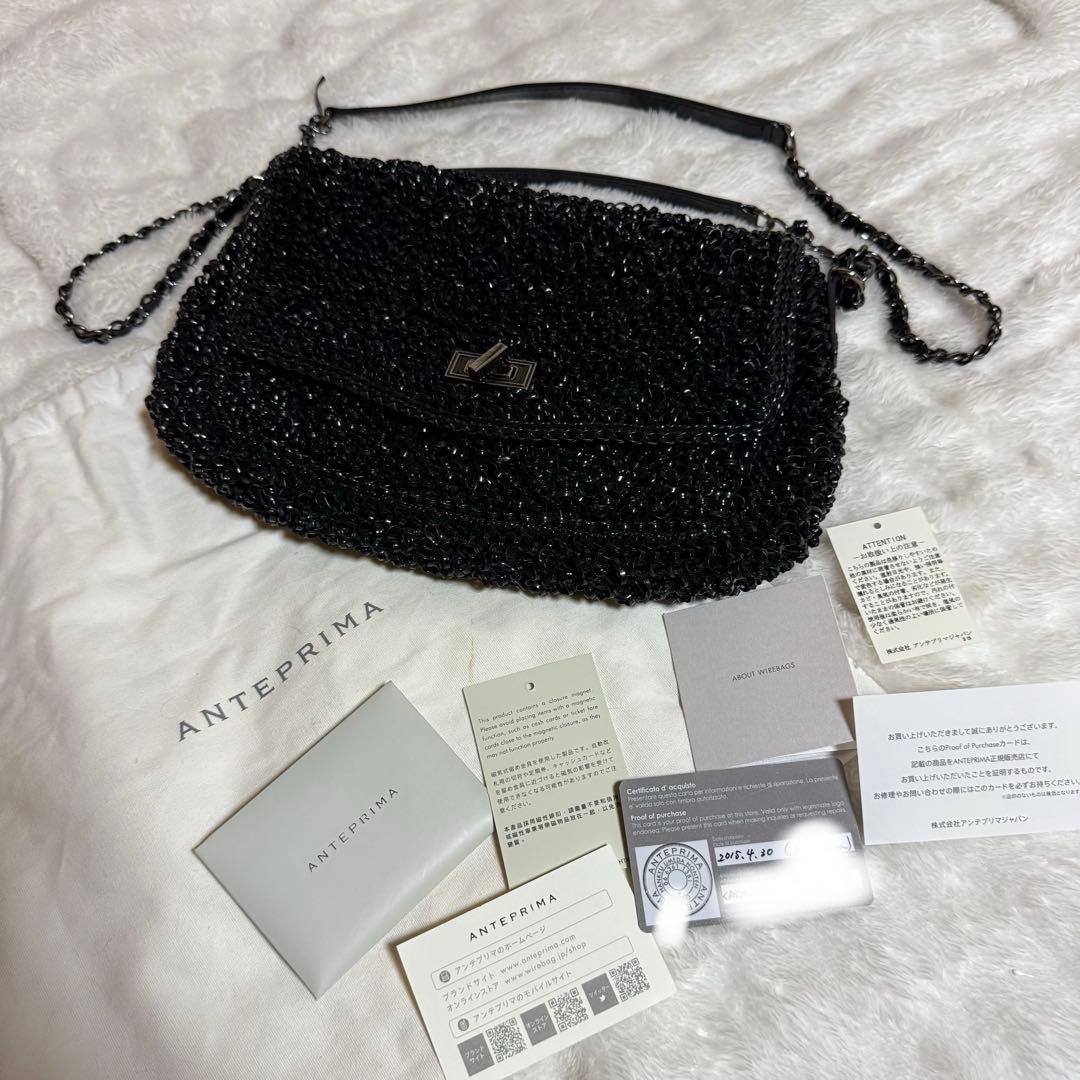 【ANTEPRIMA】ワイヤーバッグ ルッケット ブラック ミディアム 2way