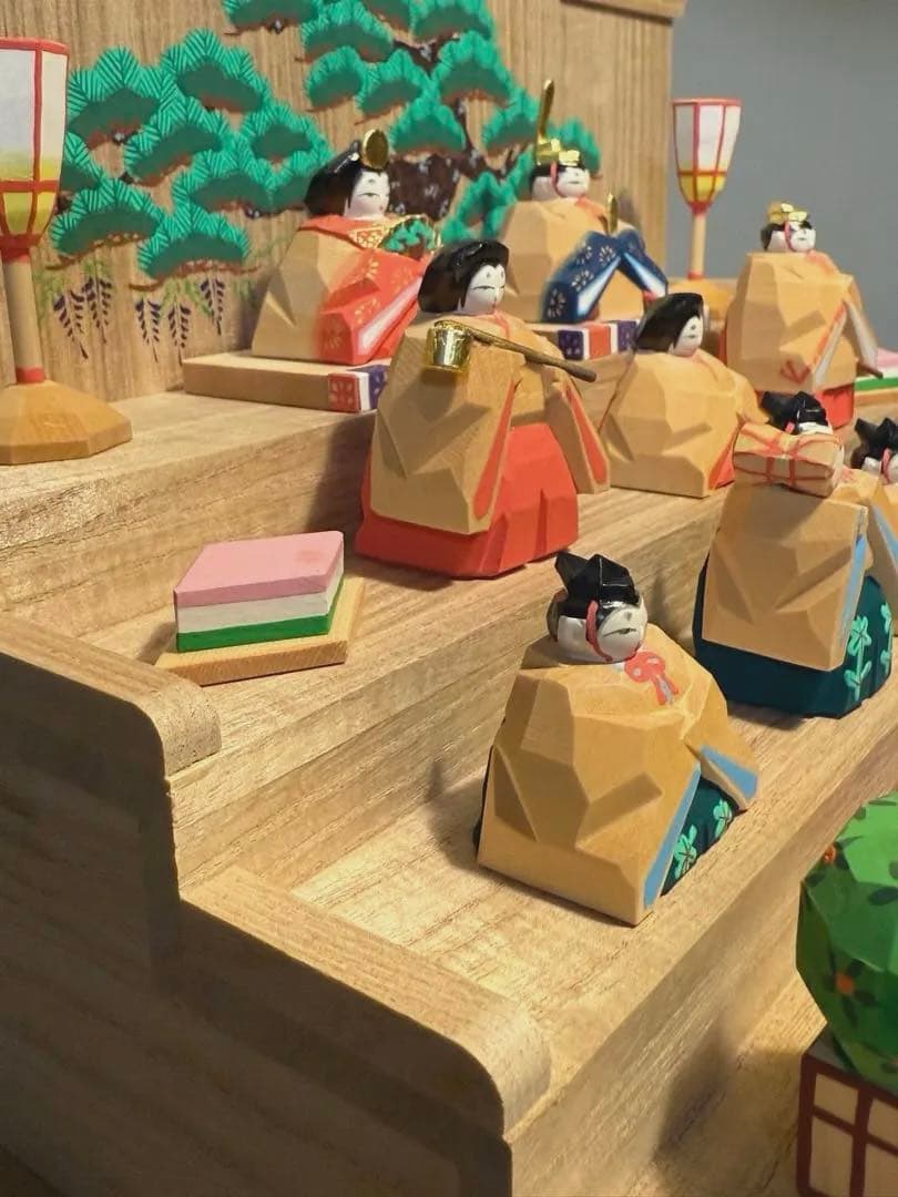 展示品 奈良人形師 東田天光 雛 人形 一刀彫NARADOLLHIGASHIDA