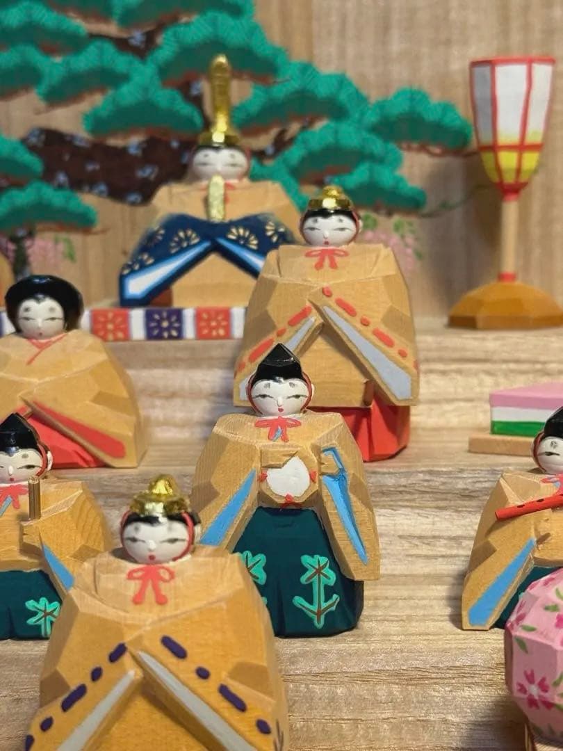展示品 奈良人形師 東田天光 雛 人形 一刀彫NARADOLLHIGASHIDA