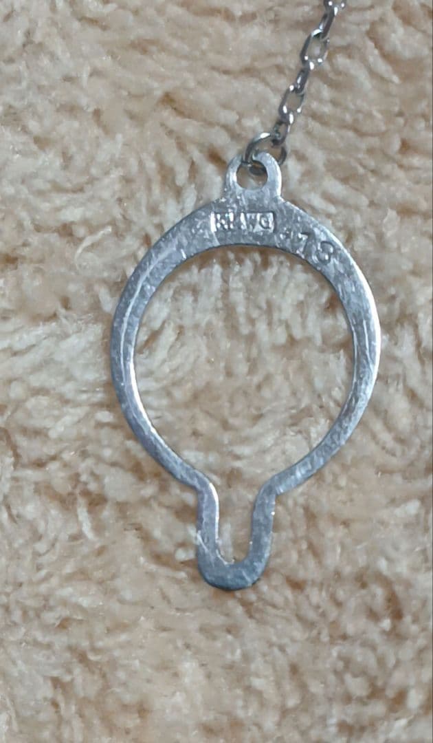 k14 WG ホワイトゴールドダイヤモンドタイピン