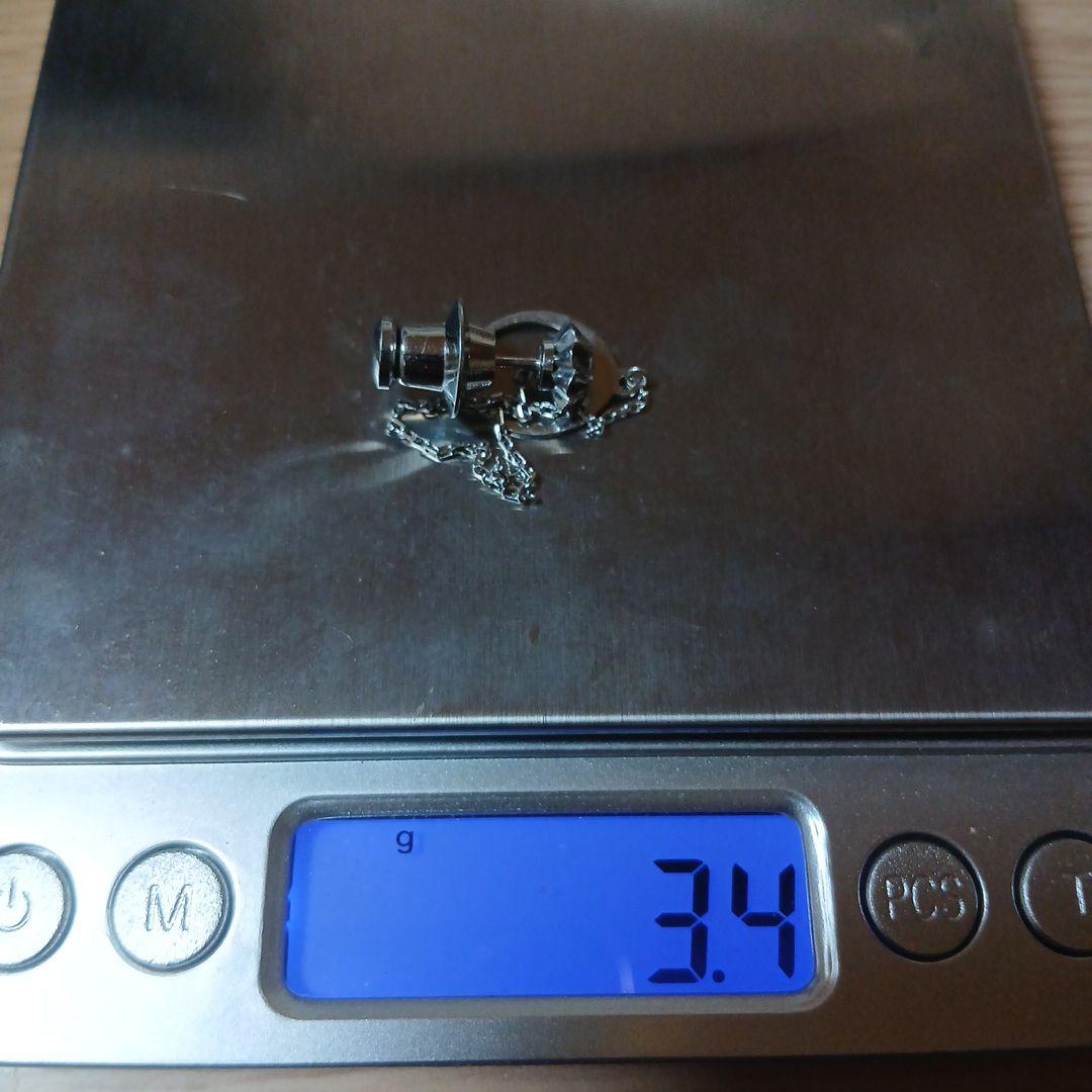 k14 WG ホワイトゴールドダイヤモンドタイピン