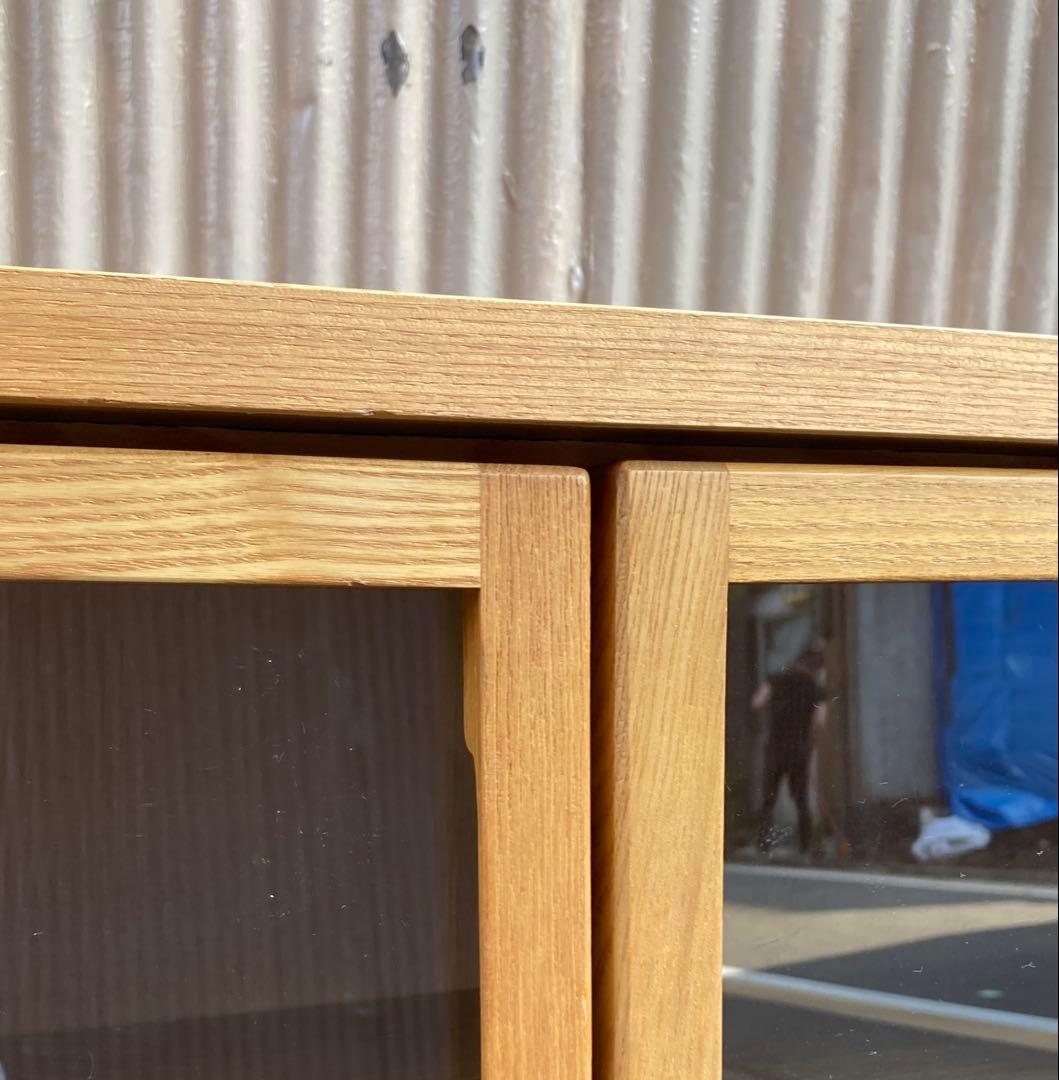 無印良品　ガラス扉キャビネット