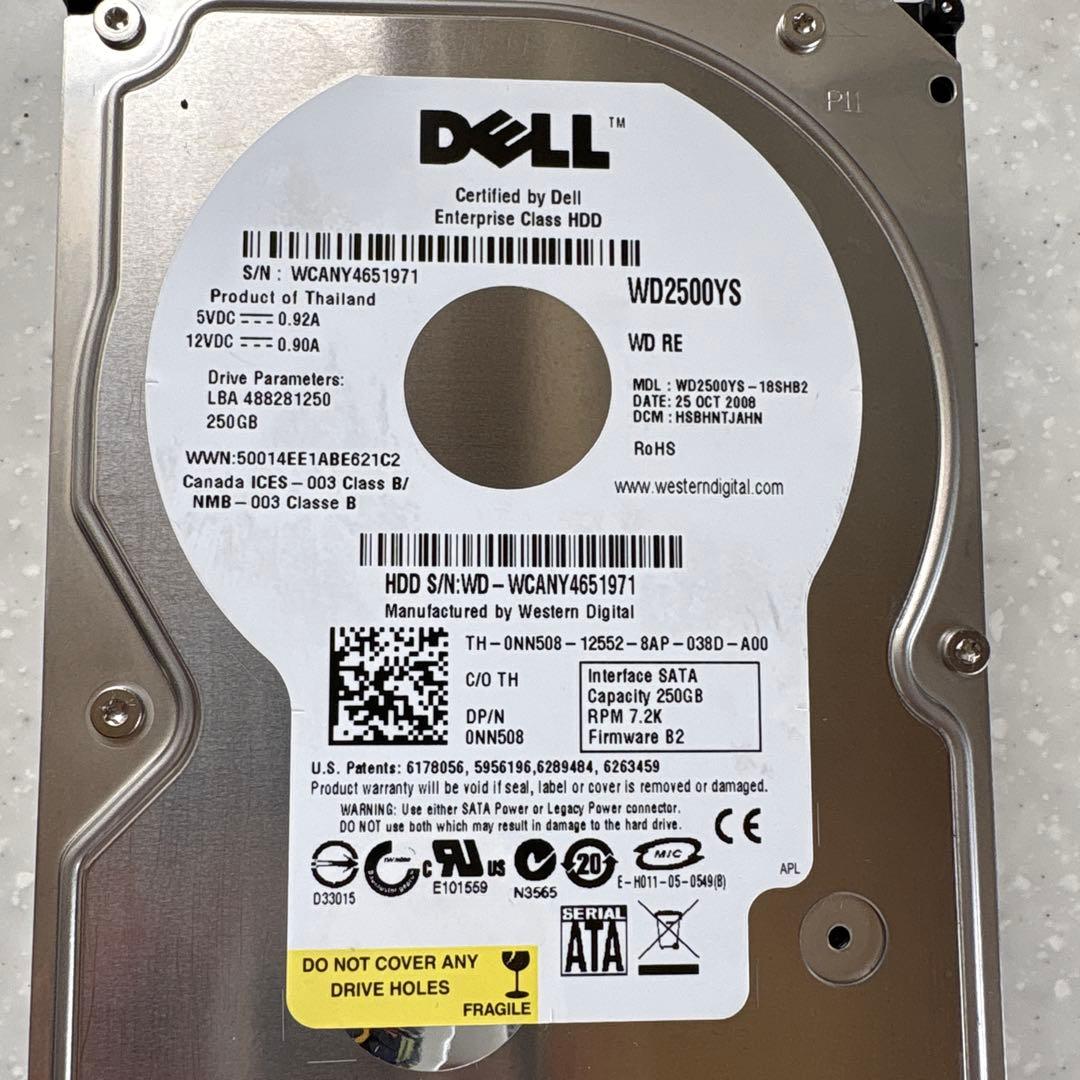 外付けハードディスク・ドライブ Dell HDD Enterprise Class 250Gb WD2500YS