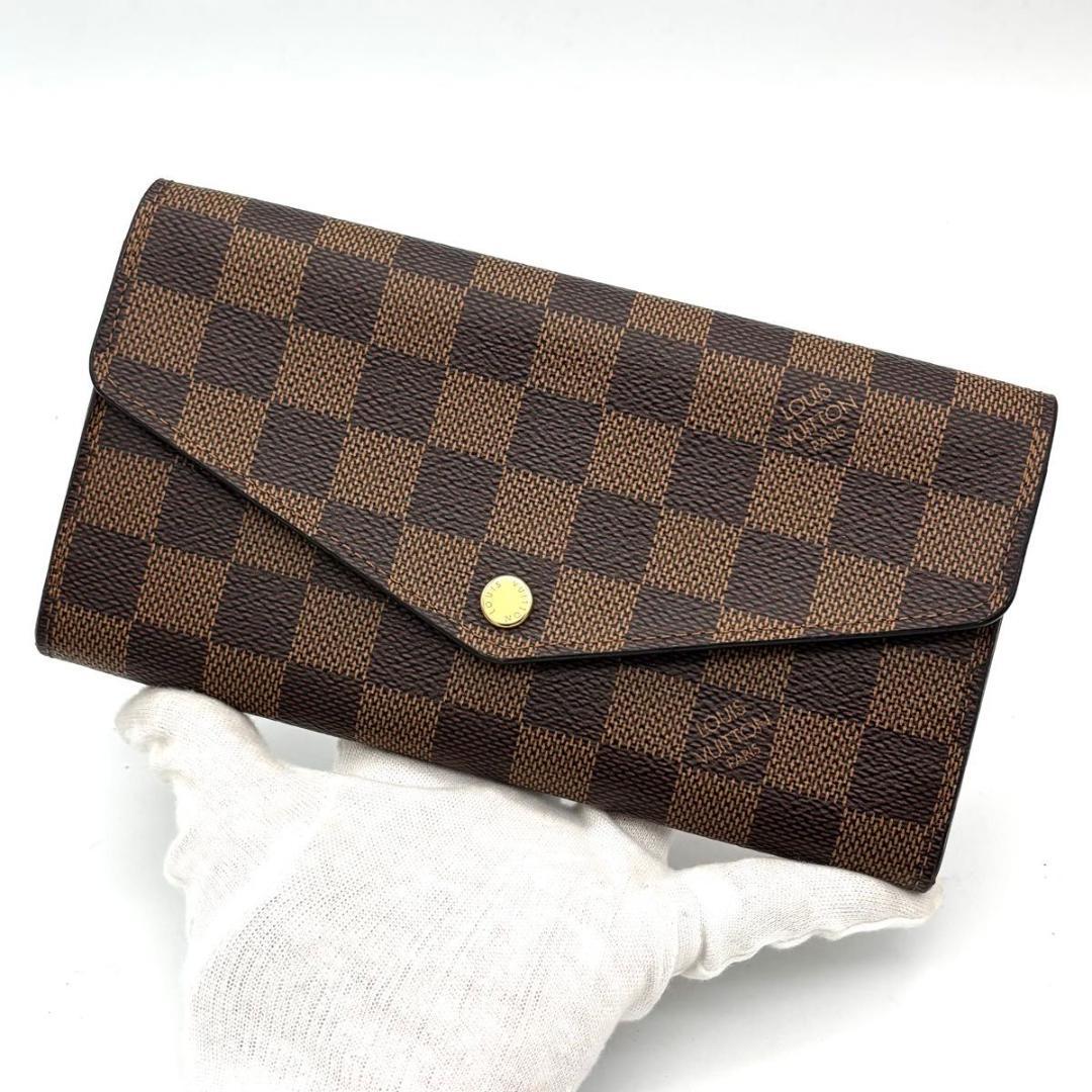 【未使用級】ルイヴィトン ダミエ エベヌ ポルトフォイユ サラ 長財布 ブラウン