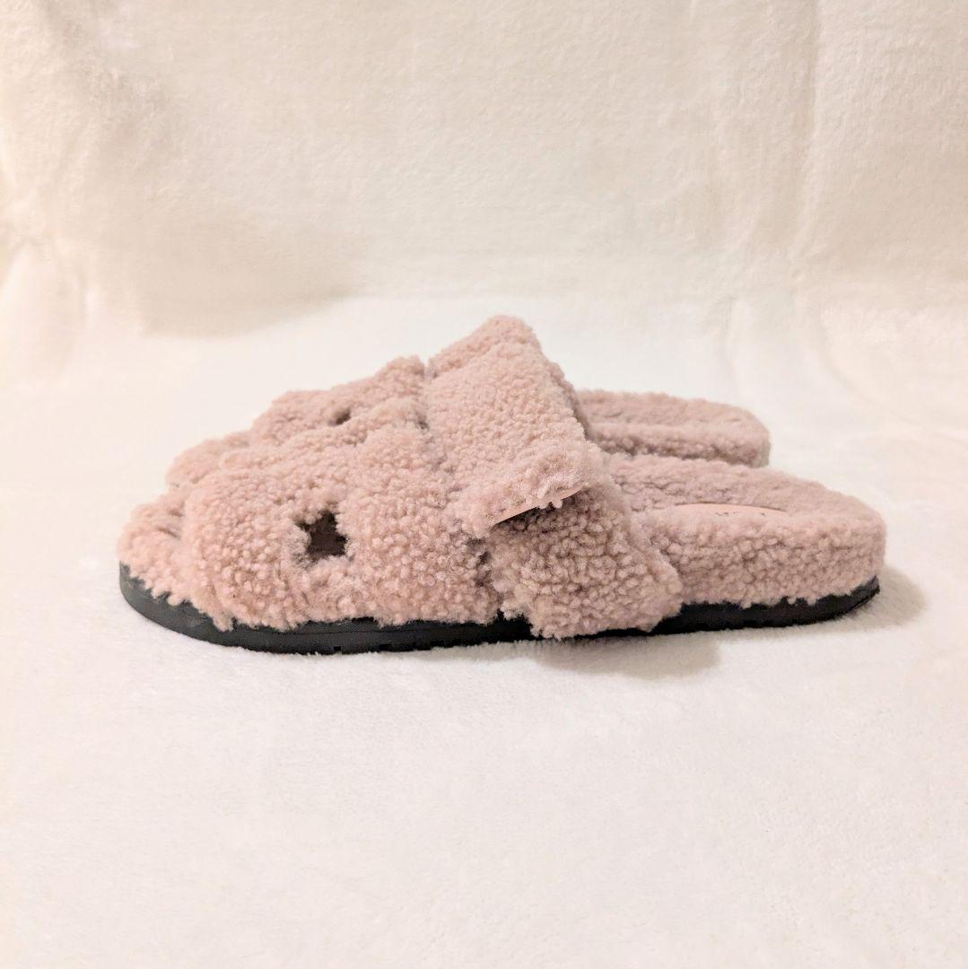 【hanako】HERMES　エルメス　ムートン　　サンダル